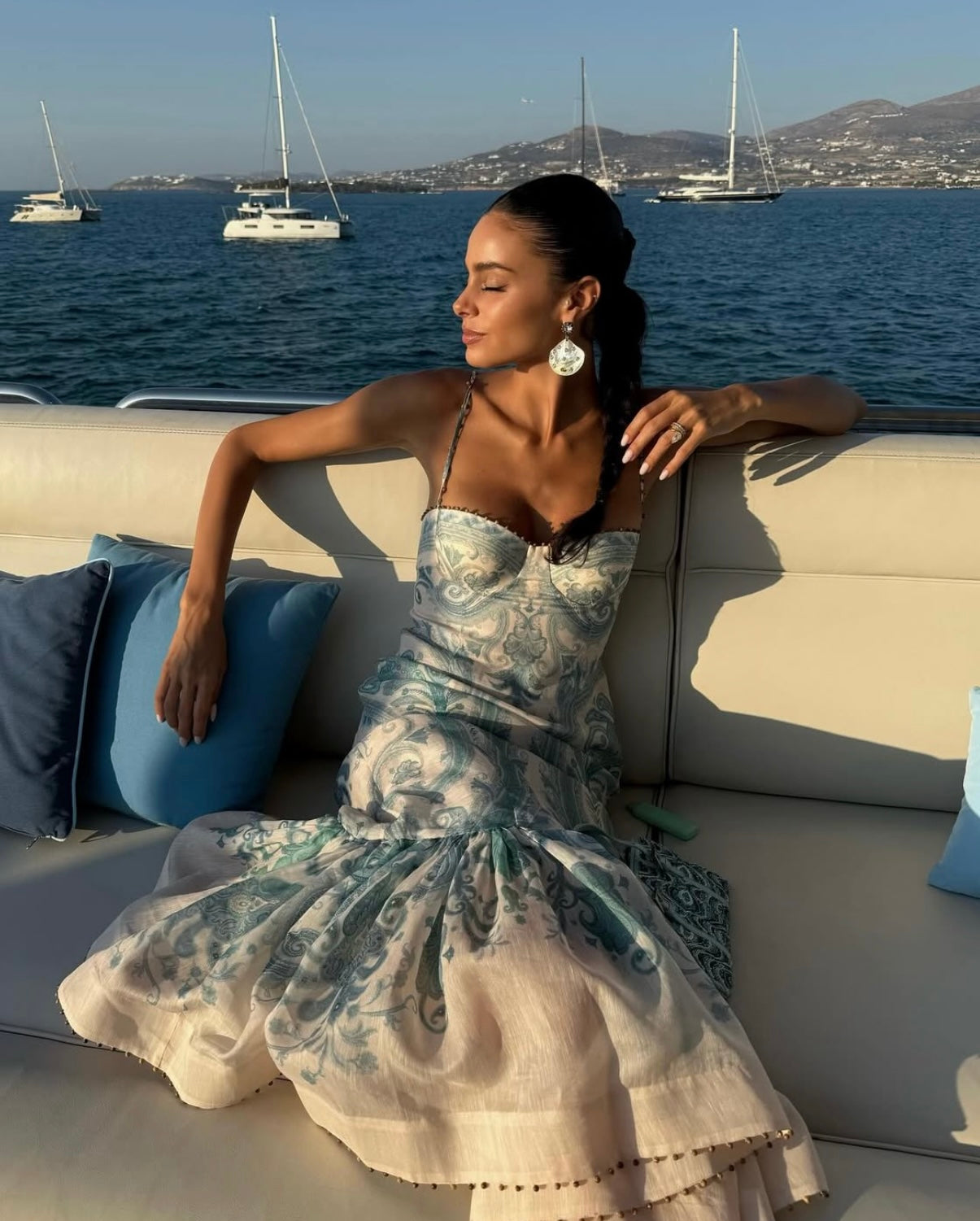 Zimmermann Illuminate Maxi Dress | Turquoise Paisley Size 0