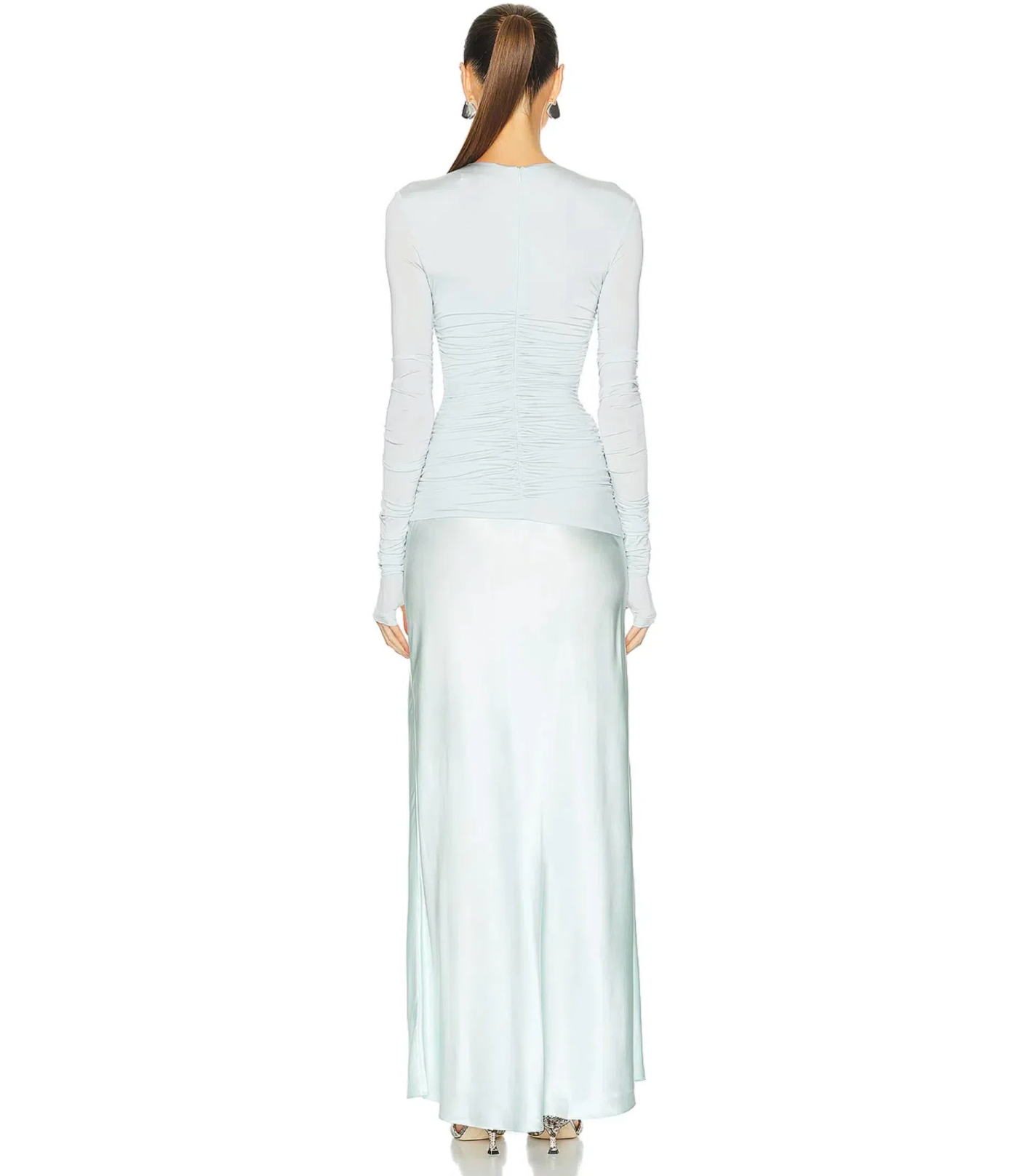 SIR The Label Alessia Draped Gown | Ice Blue Size 0