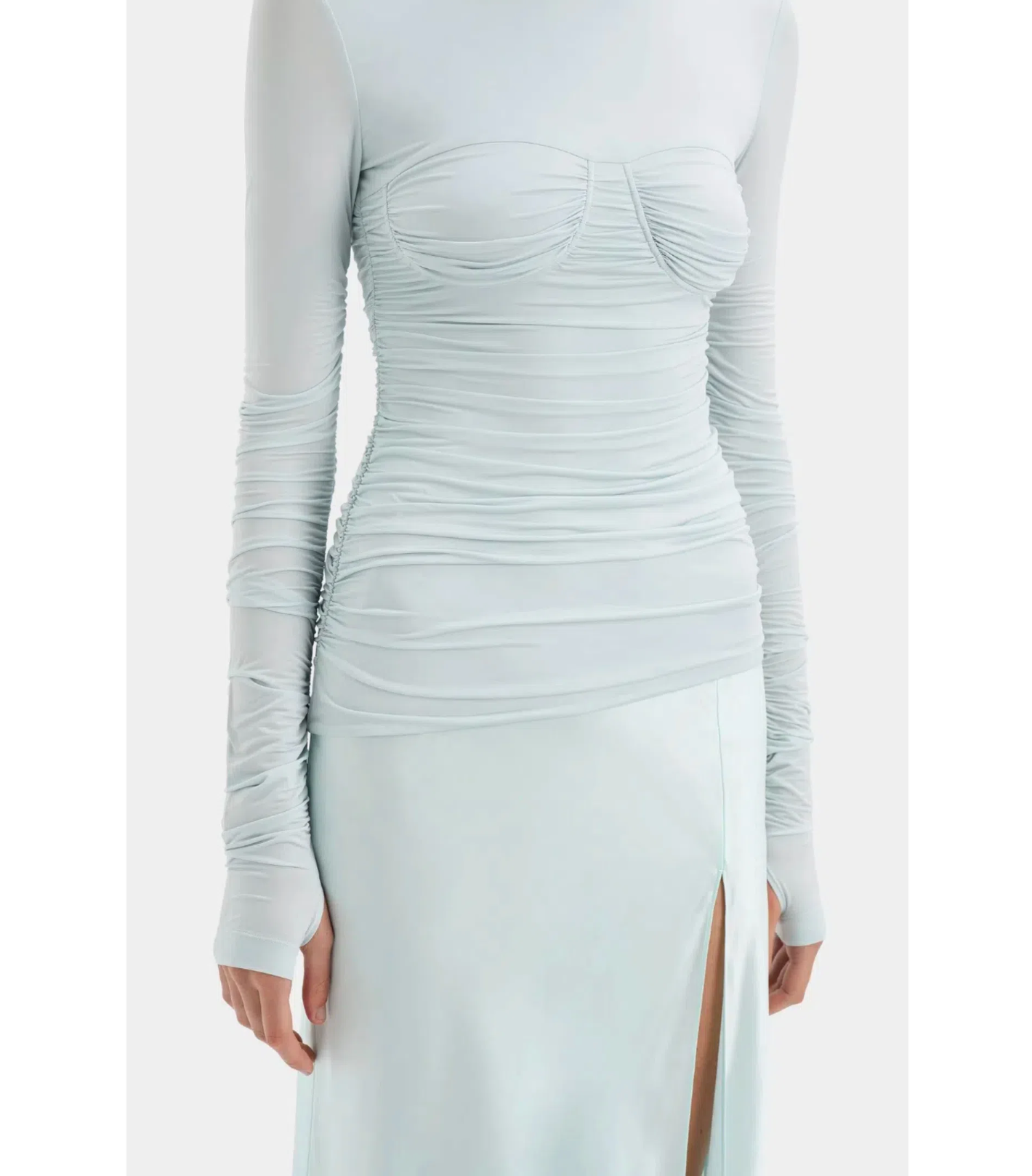 SIR The Label Alessia Draped Gown | Ice Blue Size 0