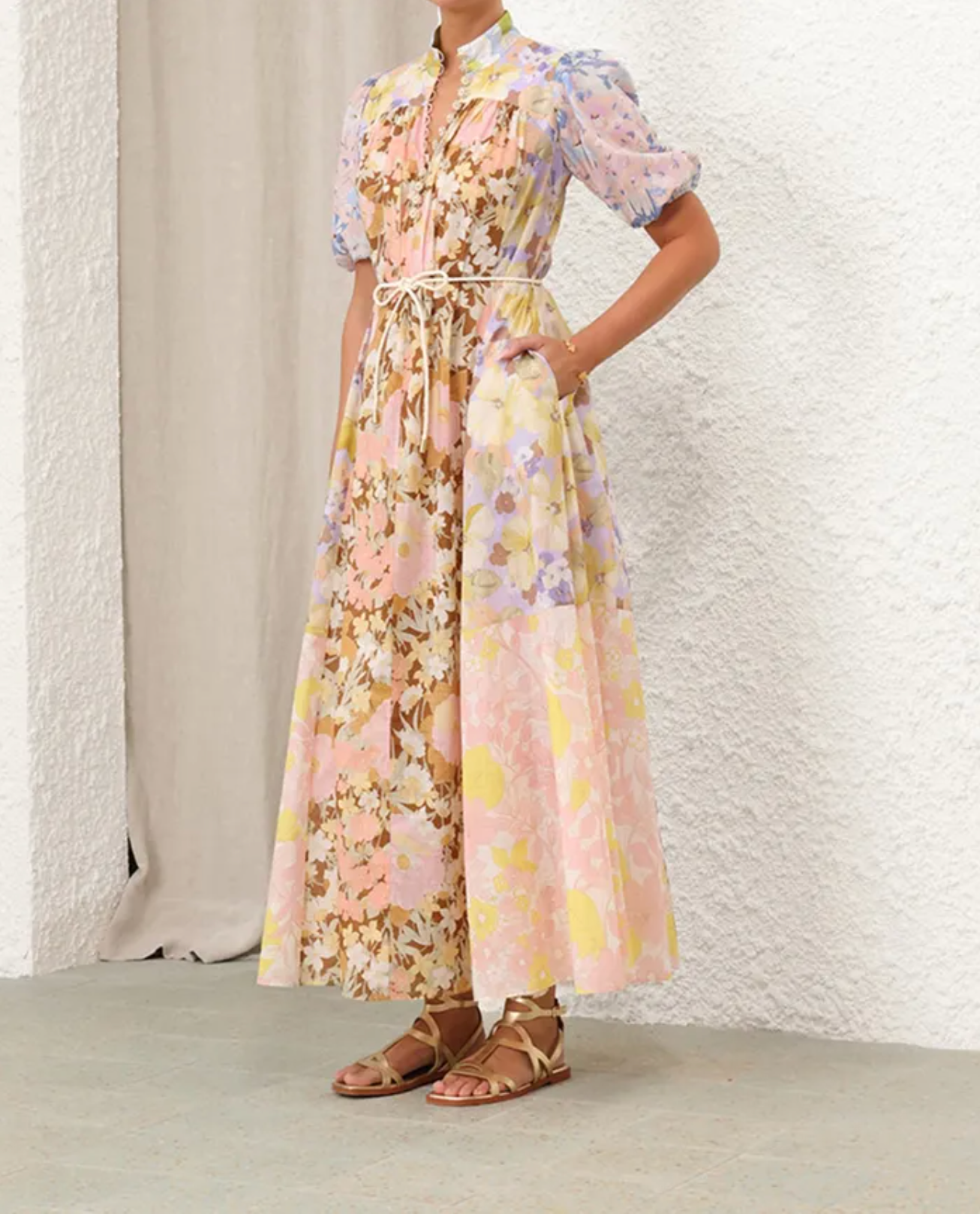 Zimmermann Pop Puff Sleeve Maxi Dress | Size 0