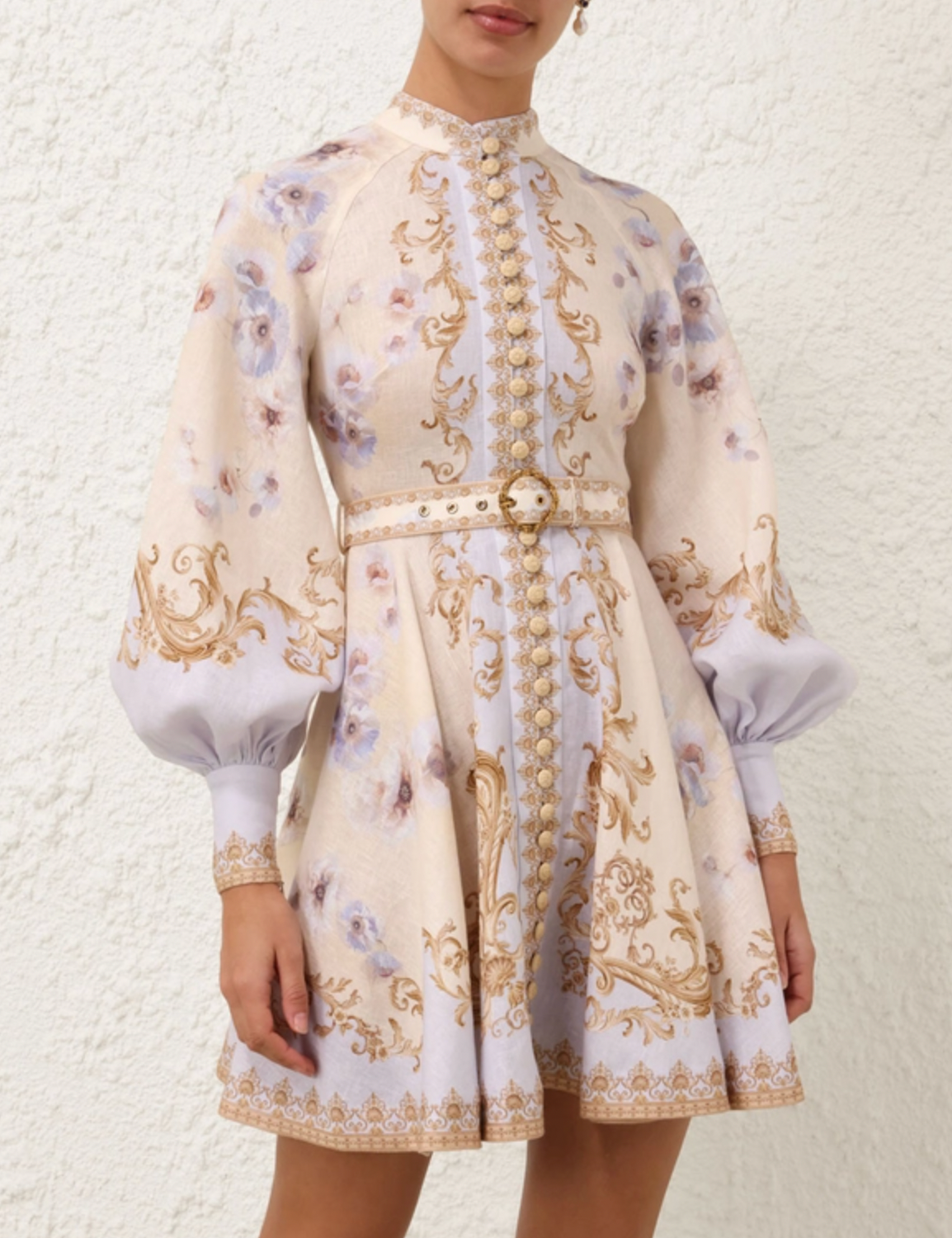 Zimmermann Hypnotic Buttoned Mini Dress | Size 0