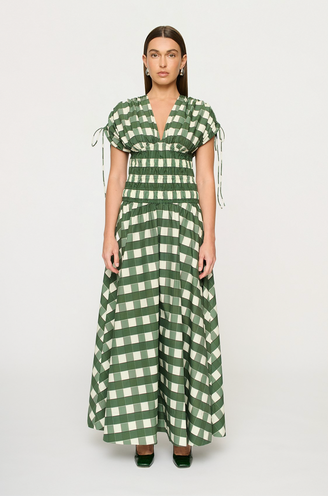 Clea Ottavia Maxi Dress | Lucca Check Size XS