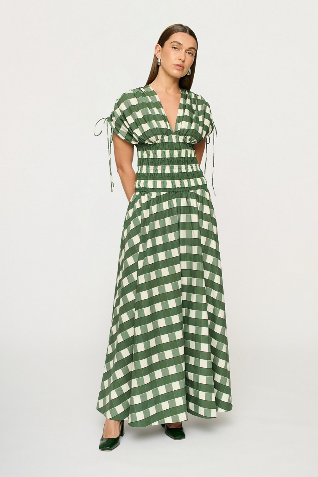 Clea Ottavia Maxi Dress | Lucca Check Size XS