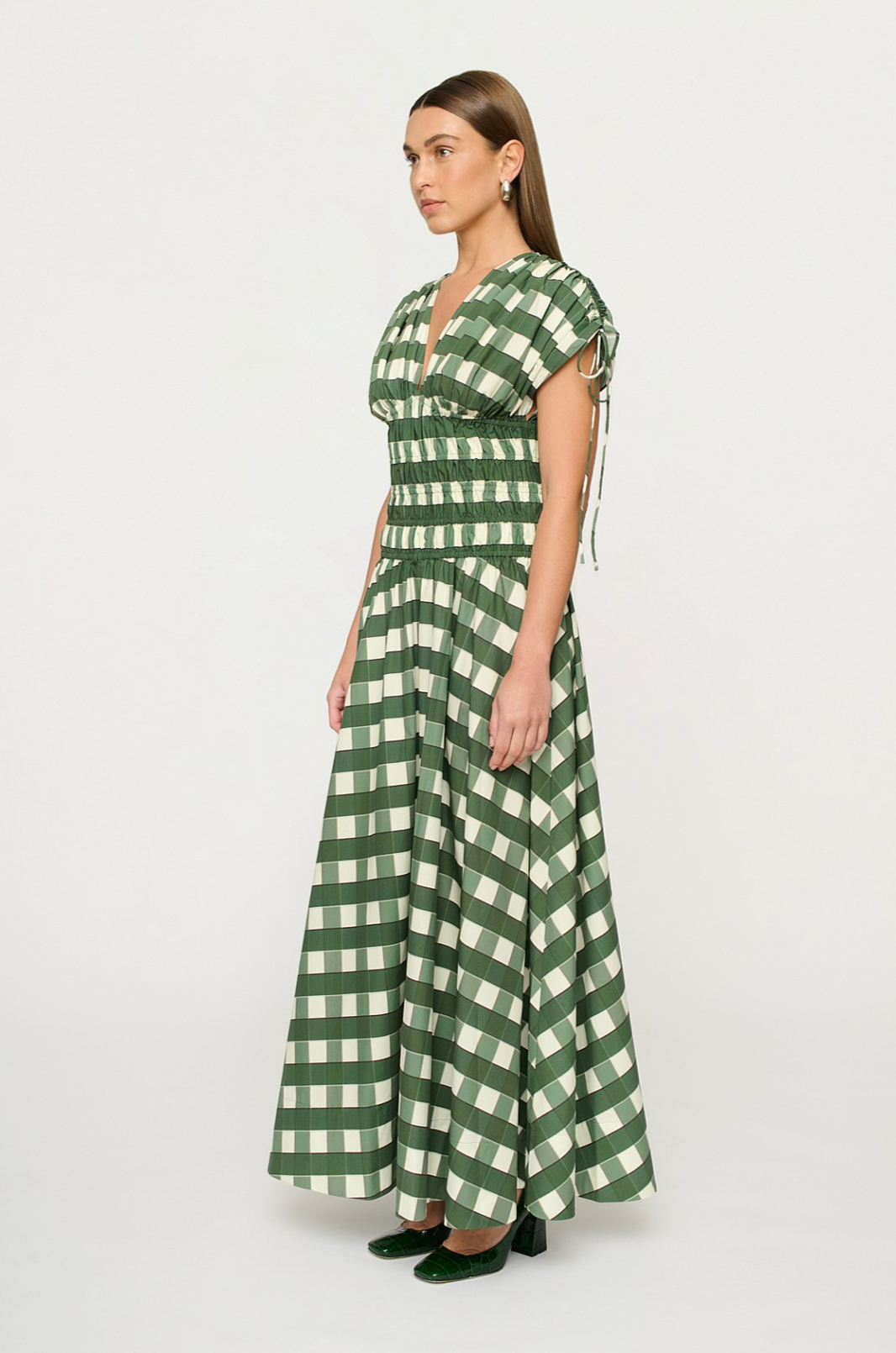 Clea Ottavia Maxi Dress | Lucca Check Size XS