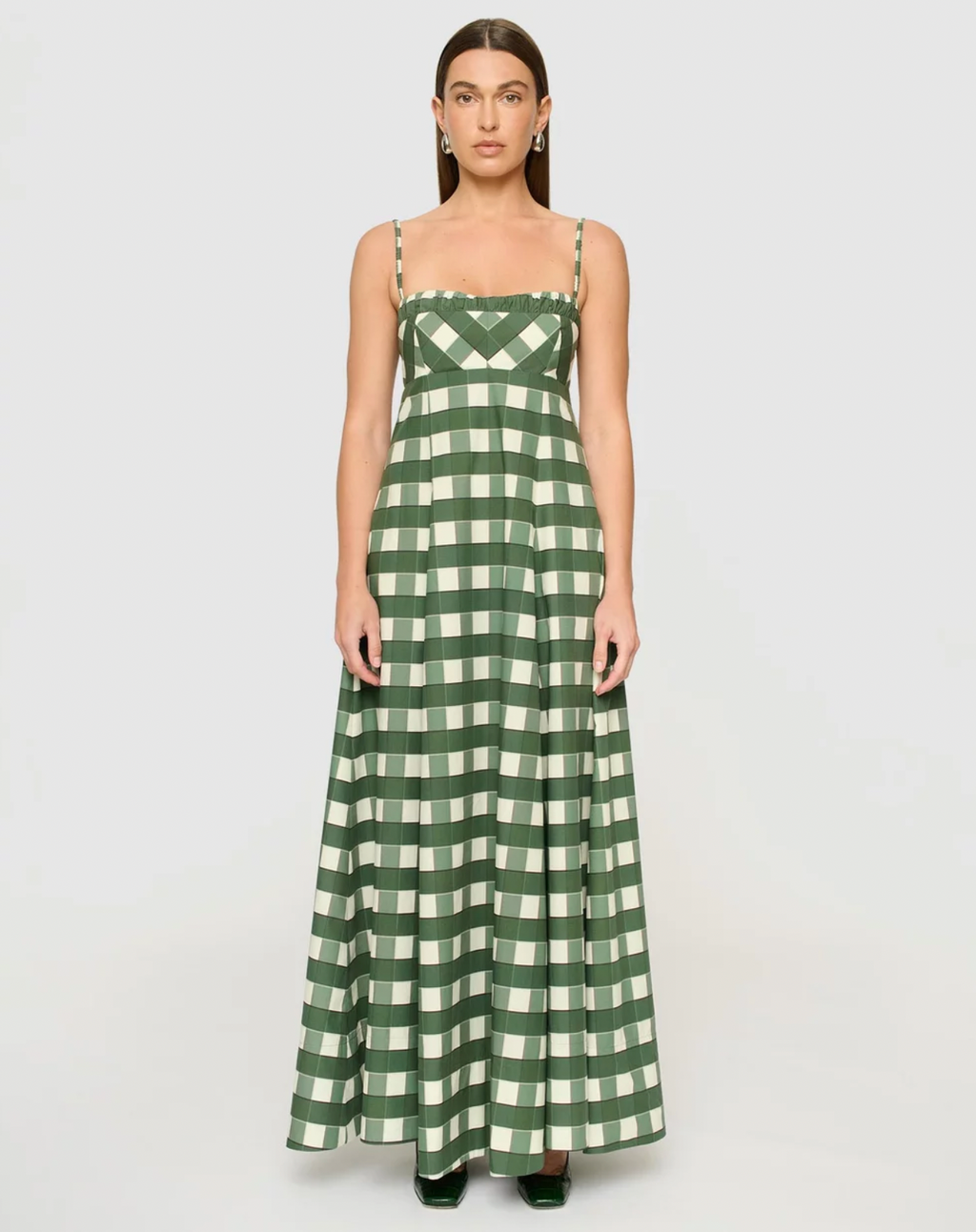 Clea Theron Maxi Dress | Lucca Check Size XS