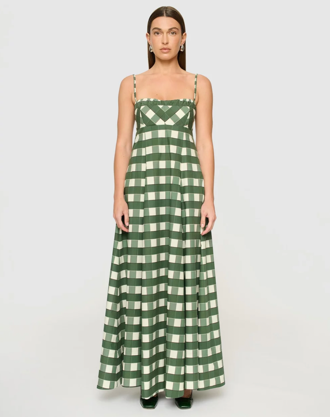 Clea Theron Maxi Dress | Lucca Check Size XS