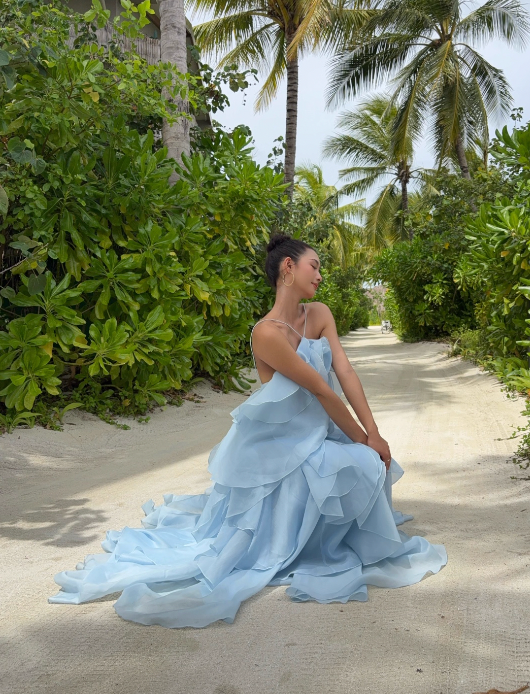 Aje Pandorea Layered Maxi Dress | Silver Blue Size 6