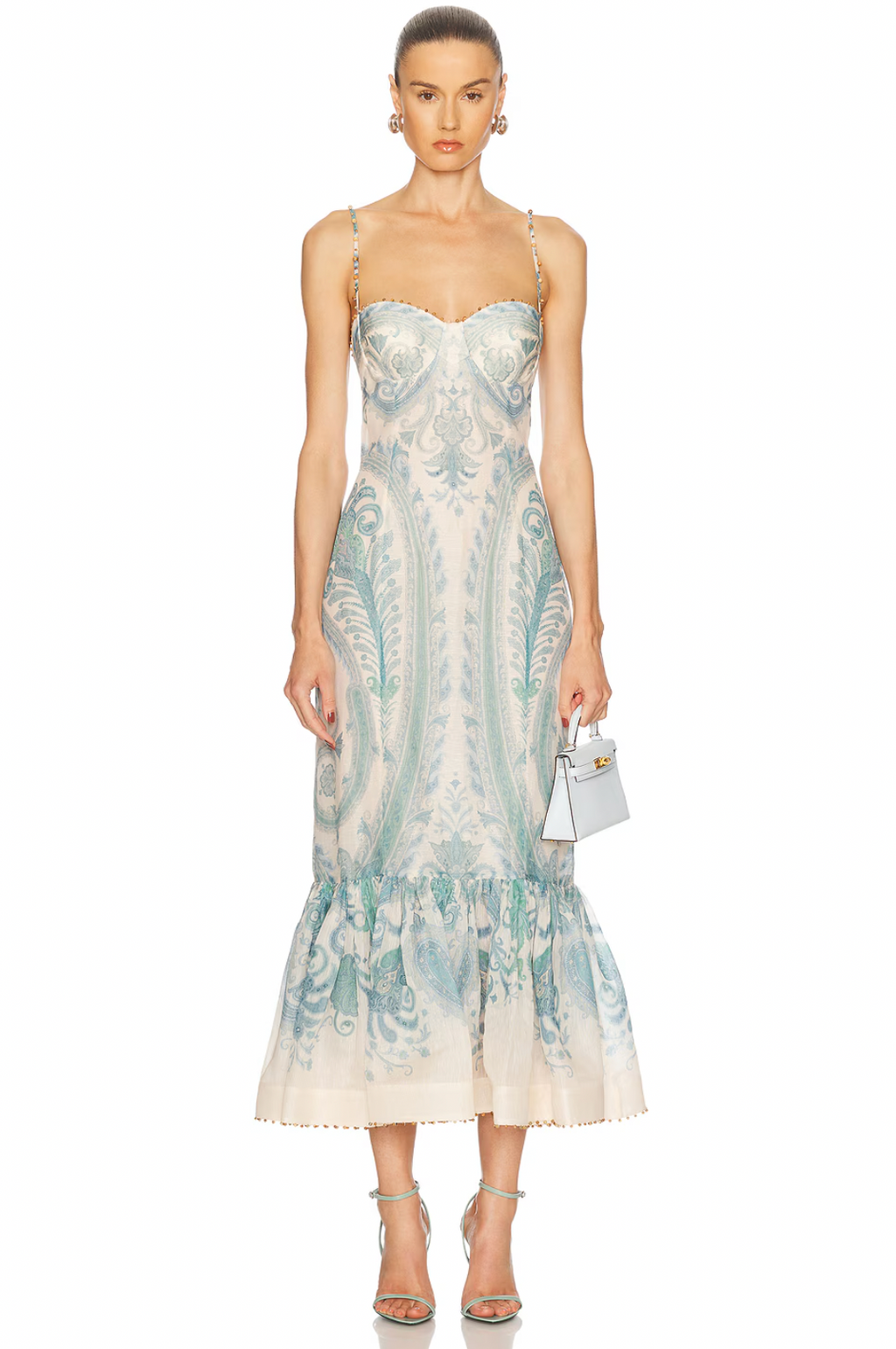Zimmermann Illuminate Maxi Dress | Turquoise Paisley Size 0