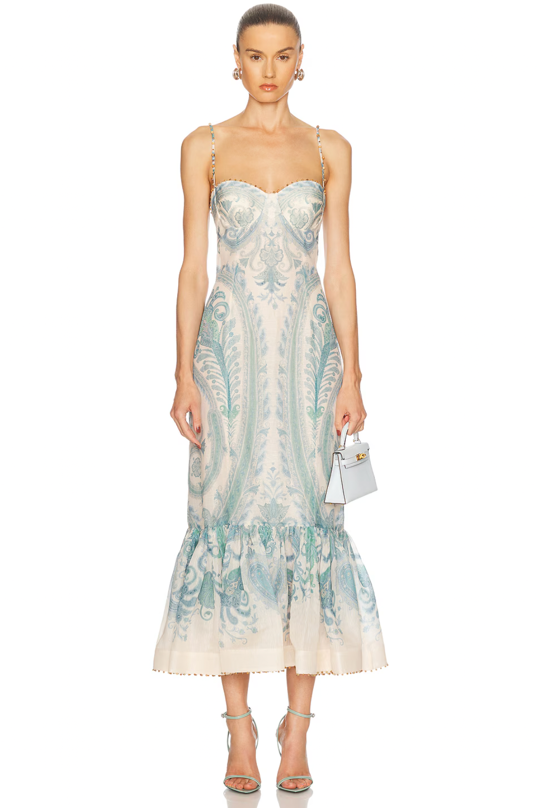 Zimmermann Illuminate Maxi Dress | Turquoise Paisley Size 0