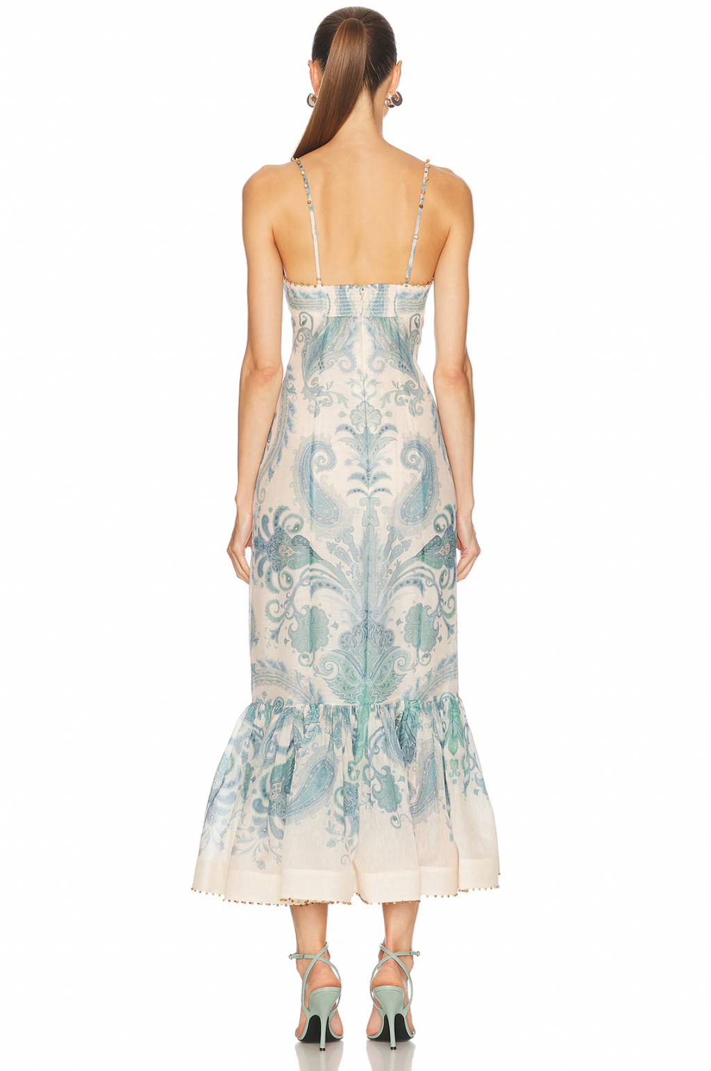 Zimmermann Illuminate Maxi Dress | Turquoise Paisley Size 0