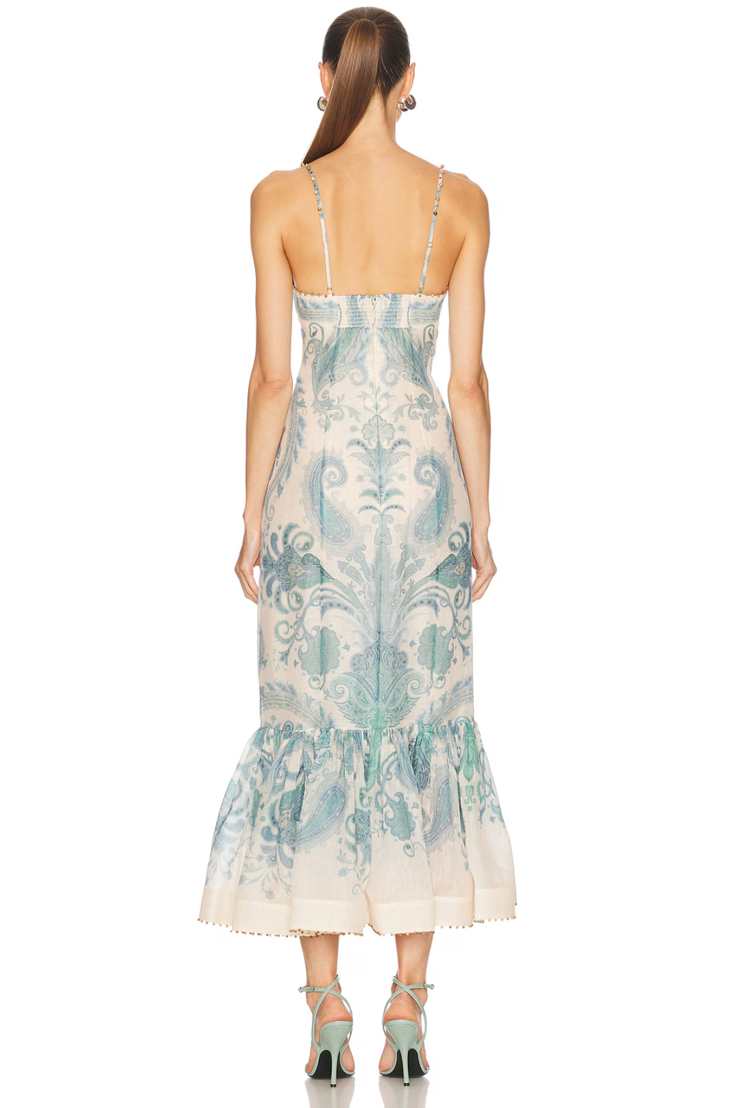 Zimmermann Illuminate Maxi Dress | Turquoise Paisley Size 0